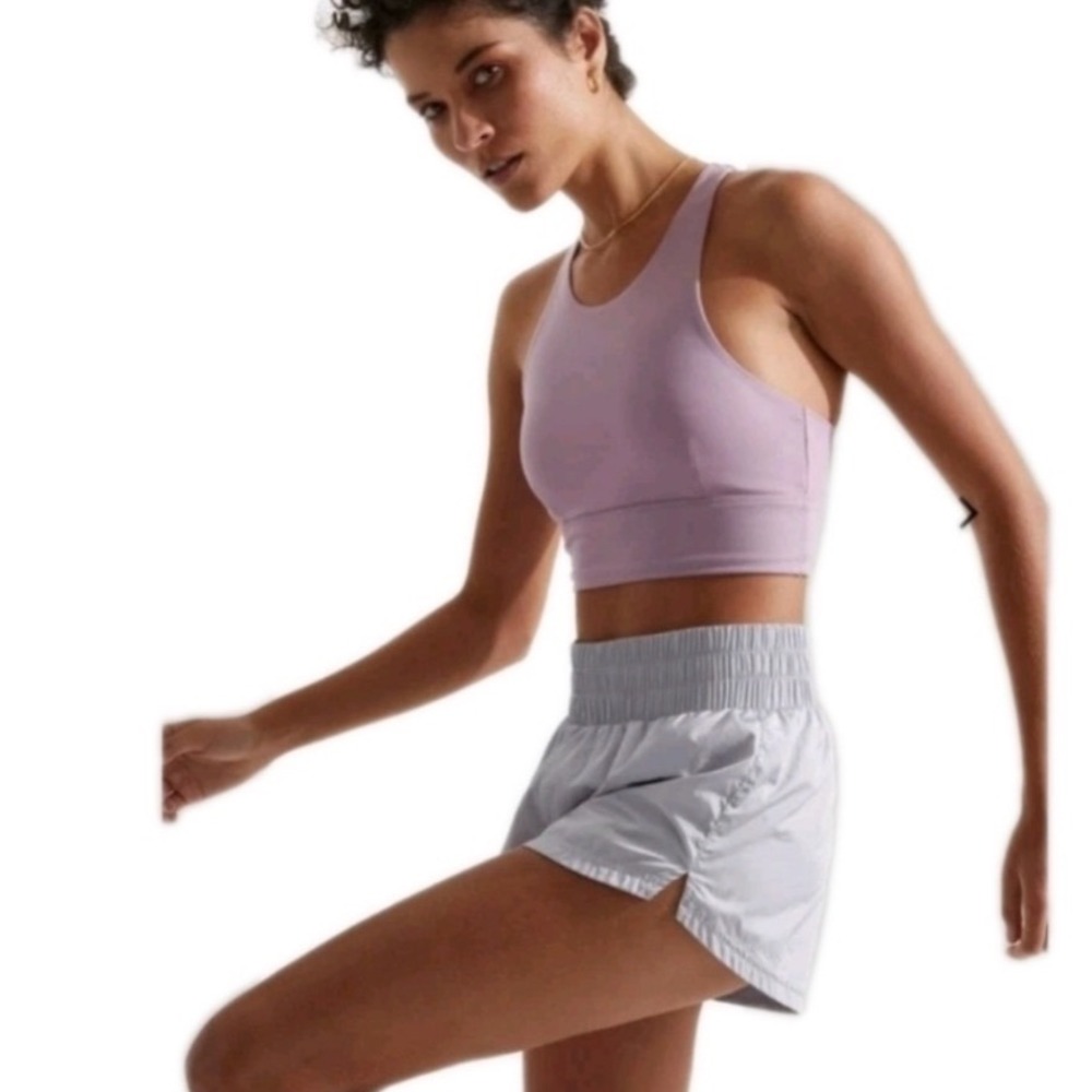 Varley Kallin Running Shorts Metallic Woven Blue XS